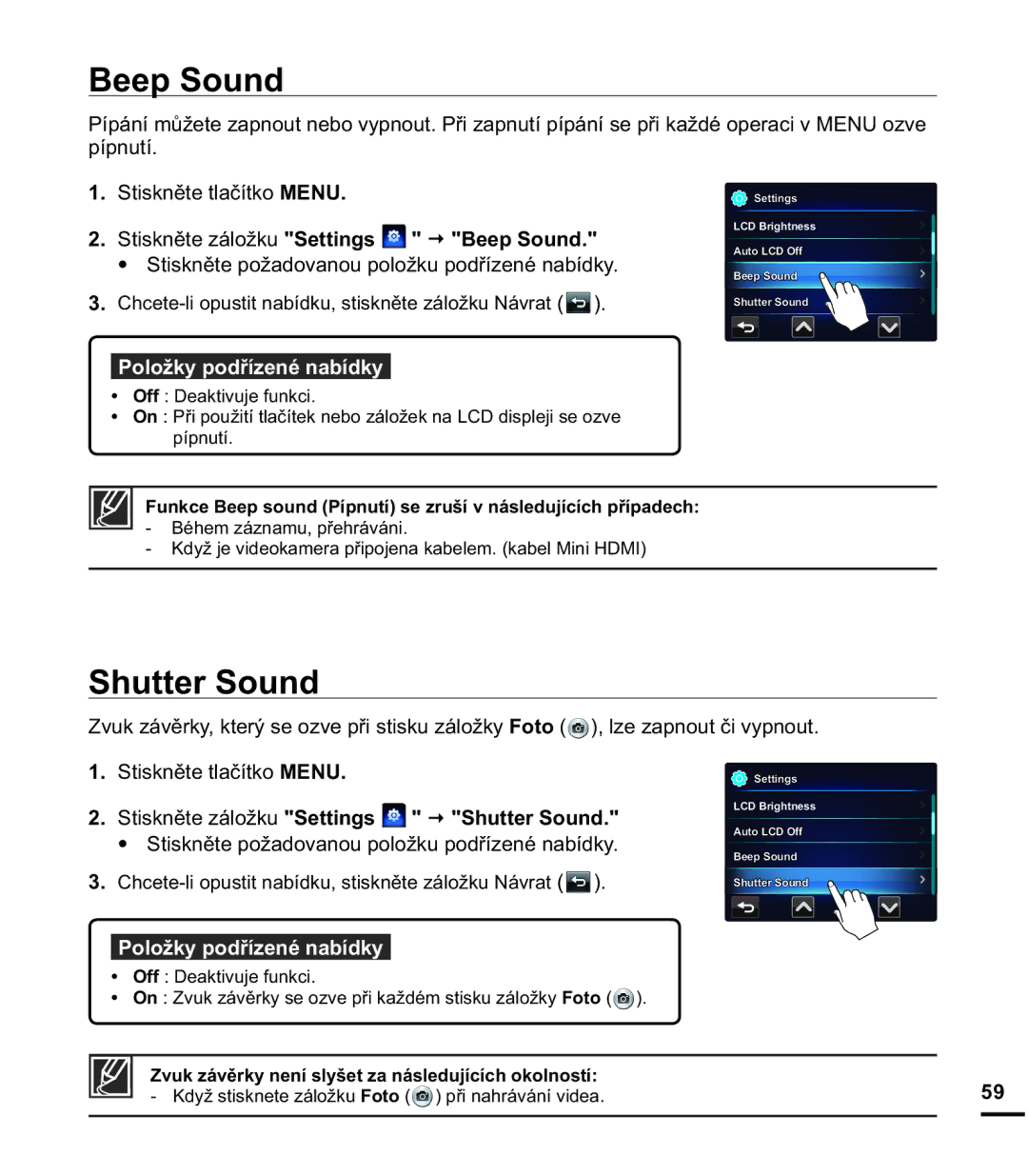 Samsung HMX-E10BP/EDC manual HHS6RXQG, StSQXWt  6WLVNQČWHWODþtWNR018, € 6KXWWHU6RXQG 