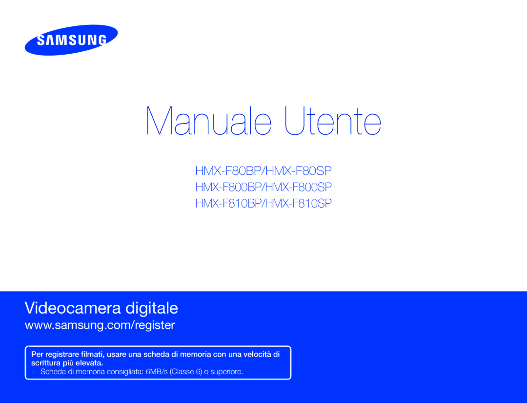 Samsung HMX-F80BP/EDC manual Vartotojo Instrukcija 