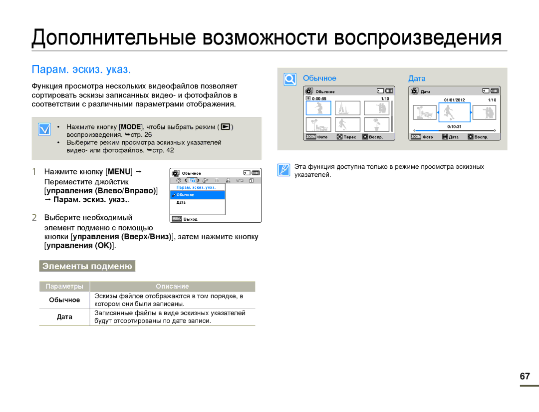 Samsung HMX-F80BP/XER, HMX-F80BP/EDC manual Парам. эскиз. указ, Дата 