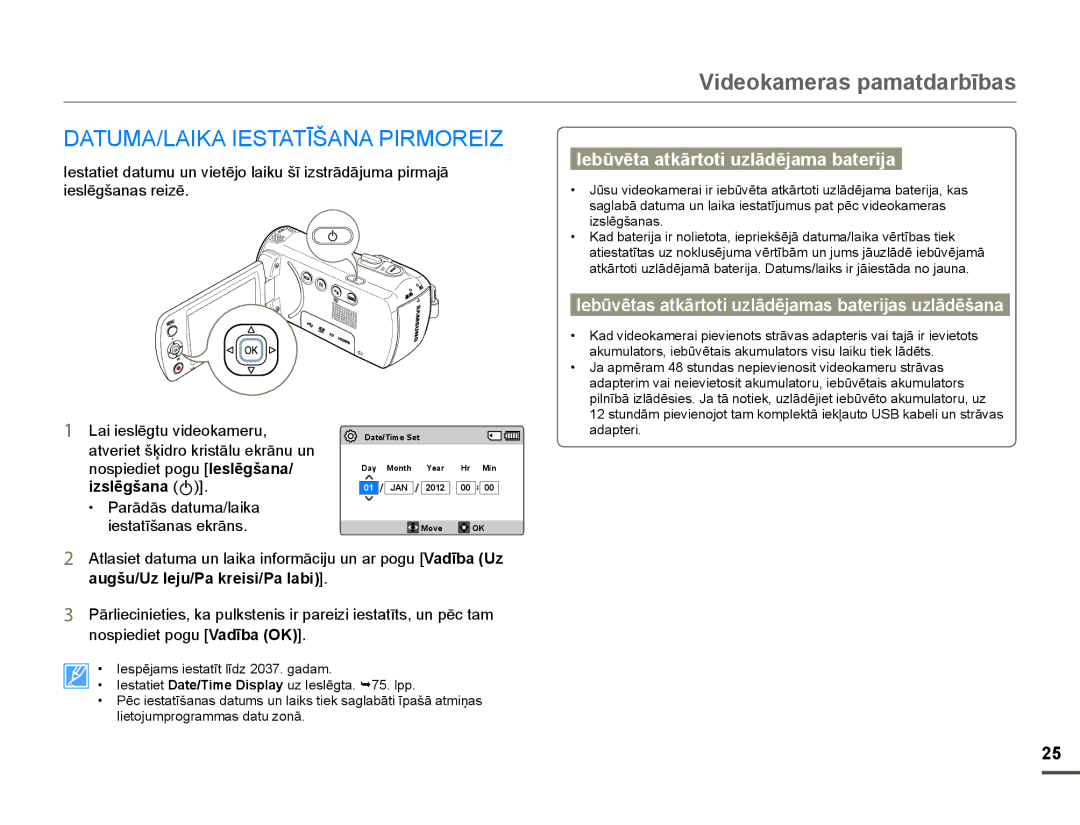 Samsung HMX-F80BP/EDC Videokameras pamatdarbƯbas, $780$/$,.$,67$7Ʈâ$1$3,5025,=, IebǌvƝta atkƗrtoti uzlƗdƝjama baterija 