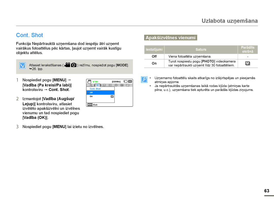 Samsung HMX-F80BP/EDC manual RQW6KRW, RemhnwxDwwɲoxv, PDQWRMRWVadƯba Augšup, DwplƽdvDsmrpd 