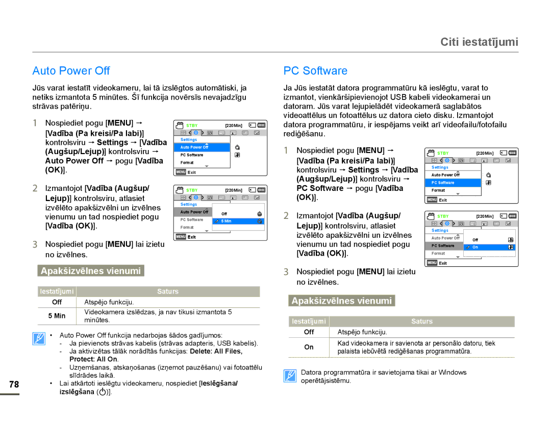 Samsung HMX-F80BP/EDC manual $XWR3RZHU2II, 6RIWZDUH, VwuɨydvSdwɲulƽx, UHGLƧƝãDQX 