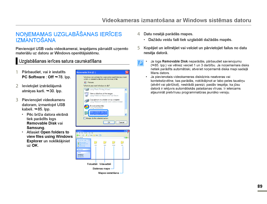 Samsung HMX-F80BP/EDC manual 8JODEƗãDQDVLHUƯFHVVDWXUDFDXUVNDWƯãDQD 