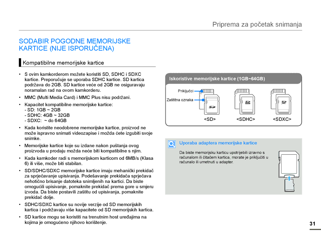 Samsung HMX-F80BP/EDC manual 62$%,532*210025,-6. $57,&1,-,63258ý1$, RpsdwleloqhPhprulmvnhNduwlfh 