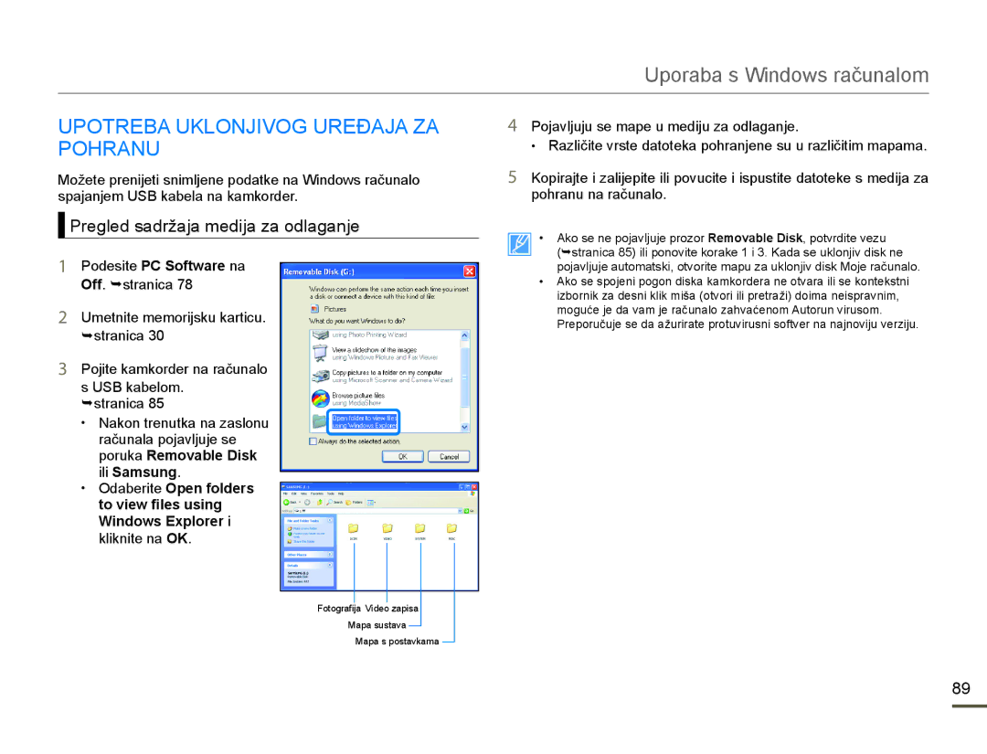 Samsung HMX-F80BP/EDC manual 83275%$8./21-,92*85Ĉ$-$=$, 32+5$18, 3UHJOHGVDGUåDMDPHGLMDDRGODJDQMH 