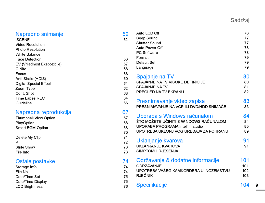 Samsung HMX-F80BP/EDC manual ,  