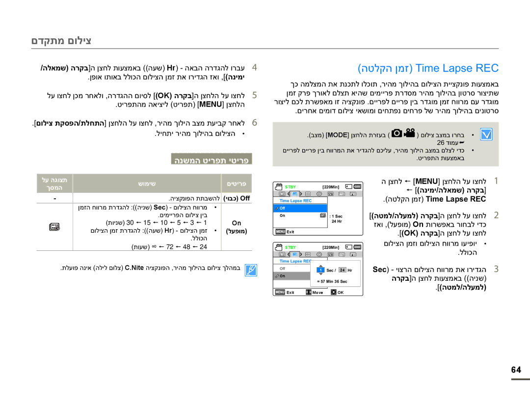 Samsung HMX-F90WP/XIL ʨʩʸʴʺʤʮʤʠʩʶʩʬʨʩʸʴʺ MENU@ʯʶʧʬʤ, ʤʨʬʷʤʯʮʦ7LPH/DSVH5, OKʤʸʷʡ@ʤʯʶʧʬʬʲʥʶʧʬ 