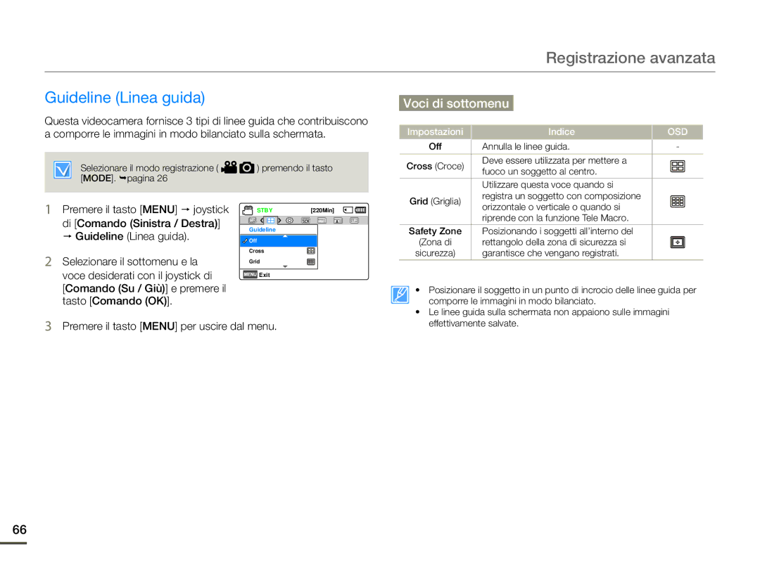 Samsung HMX-F90BP/EDC, HMX-F90WP/EDC manual  Guideline Linea guida 