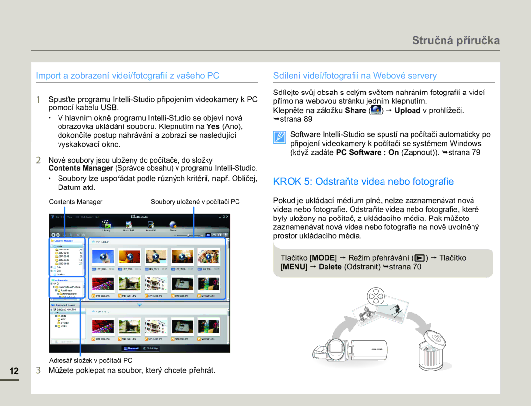 Samsung HMX-F90BP/EDC manual SĜtPRQDZHERYRXVWUiQNXMHGQtPNOHSQXWtP, SRPRFtNDEHOX86%, ¬Vwudqd, VNDNRYDFtRNQR 