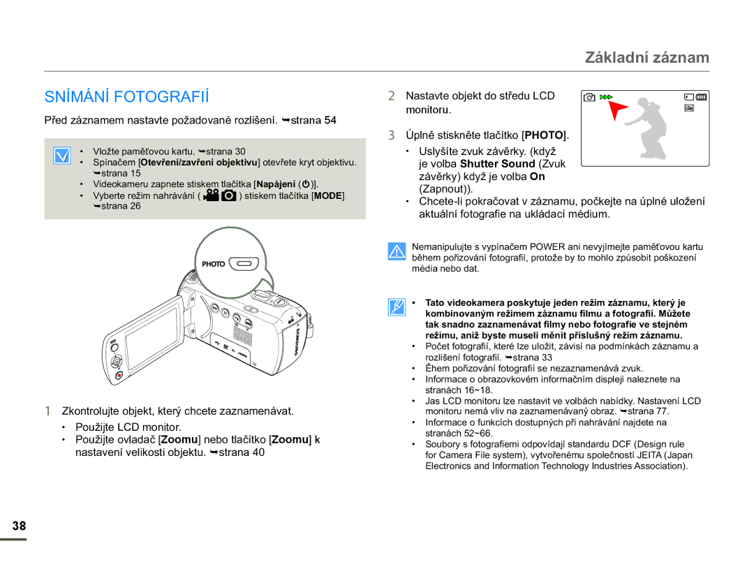 Samsung HMX-F90BP/EDC 61Ë0È1Ë272*5$,Ë, 3RXåLMWH/&PRQLWRU, ÒSOQČVWLVNQČWHWODþtWNR3+272 8VO\ãtWHYXNiYČUN\NG\å 