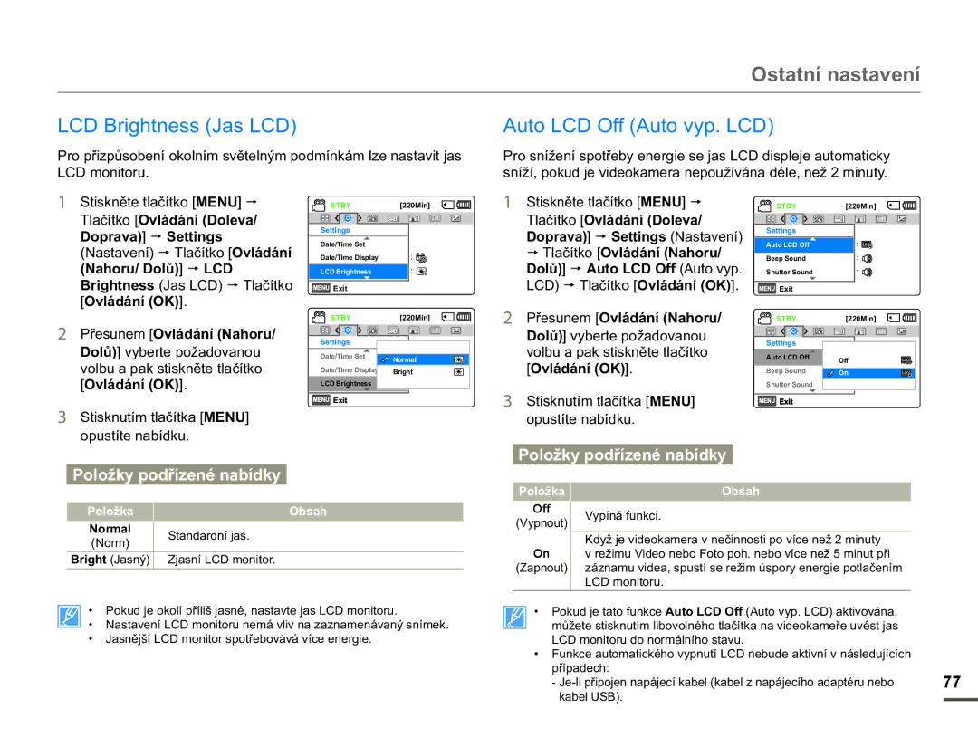 Samsung HMX-F90WP/EDC manual %Uljkwqhvv-Dv/&, $XWR/&2II$XWRY\S/&, Prqlwrux, 1DKRUXROĤ p /&, 1RUPDO 