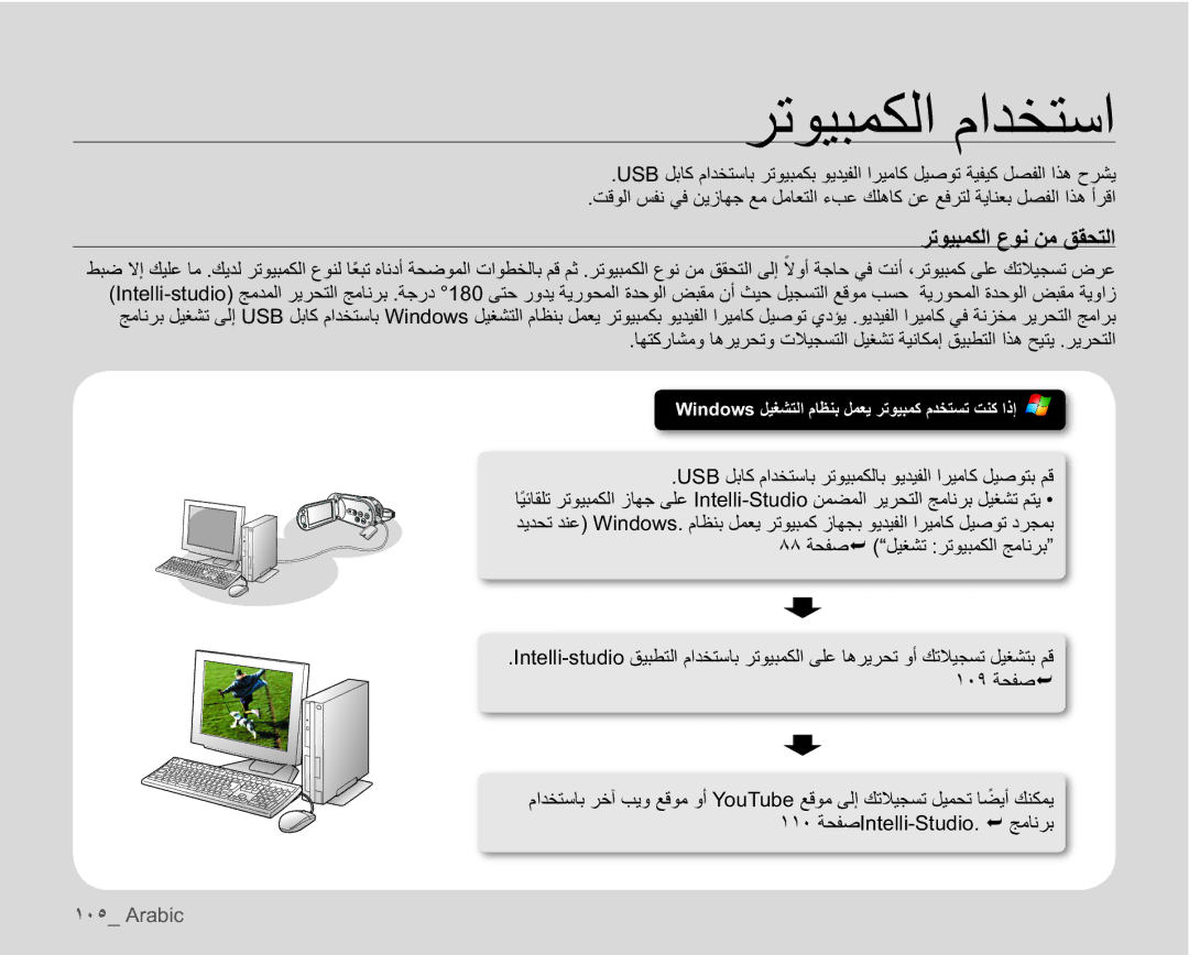 Samsung HMX-H104BP/HAC, HMX-H104BP/AAW, HMX-H100P/MEA, HMX-H106SP/AAW, HMX-H104BP/MEA manual ΉΗϮϴΒϤϜϟωϮϧϦϣϖϘΤΘϟ, ˺˹˾ Arabic 