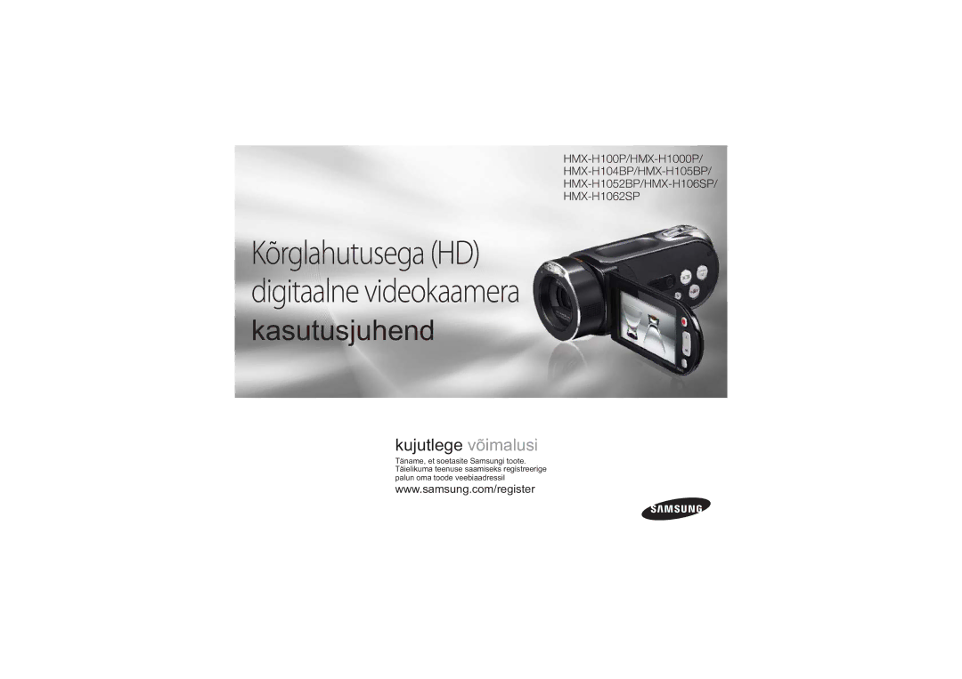 Samsung HMX-H100P/XEB, HMX-H104BP/XEB manual Kasutusjuhend, HMX-H100P/HMX-H1000P 