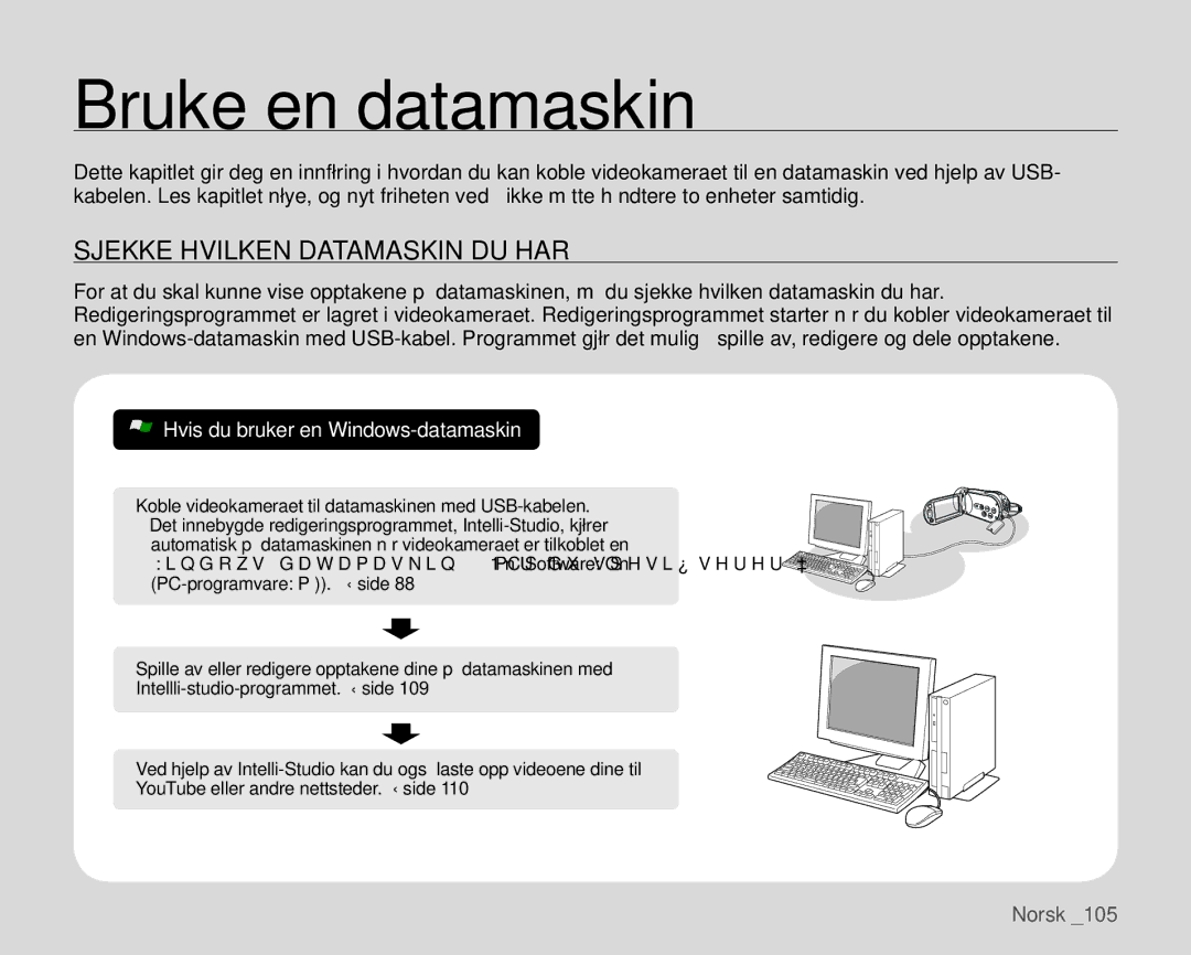 Samsung HMX-H105BP/EDC, HMX-H106SP/EDC, HMX-H100P/EDC, HMX-H104BP/EDC Bruke en datamaskin, Sjekke Hvilken Datamaskin DU HAR 