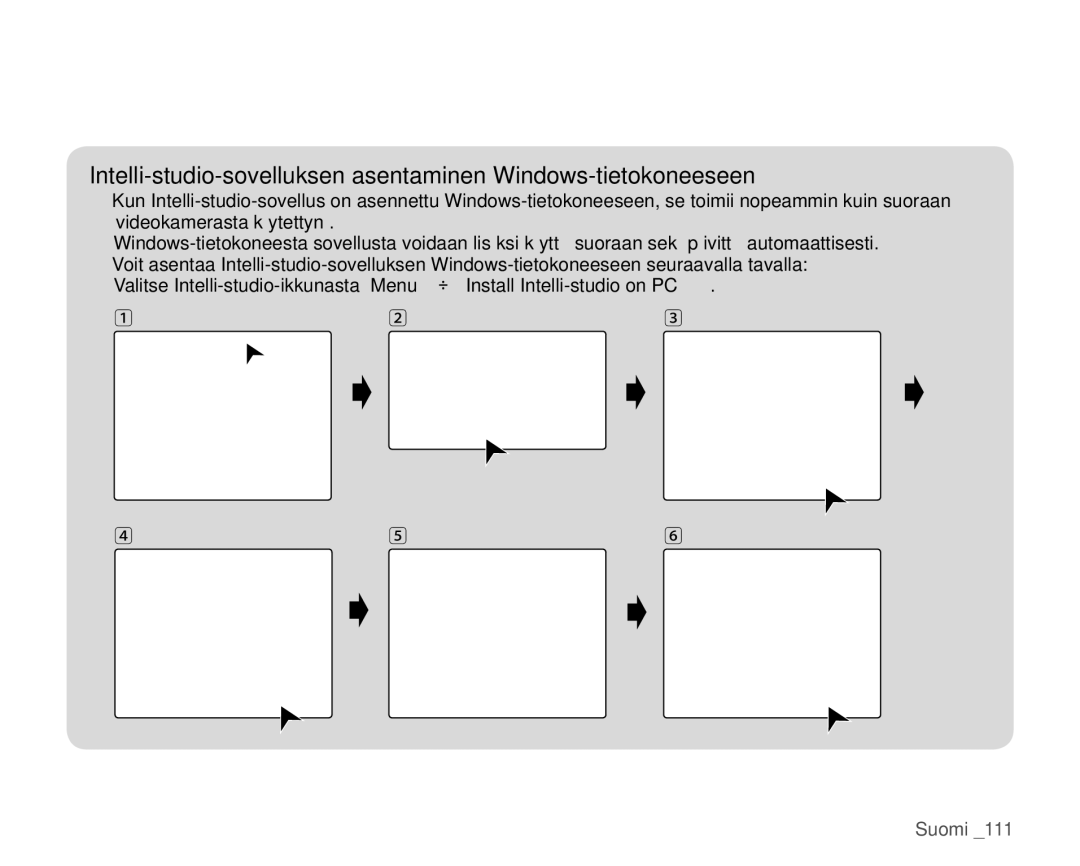 Samsung HMX-H106SP/EDC, HMX-H105BP/EDC, HMX-H100P/EDC, HMX-H104BP/EDC, HMX-H1000P/EDC manual Suomi 