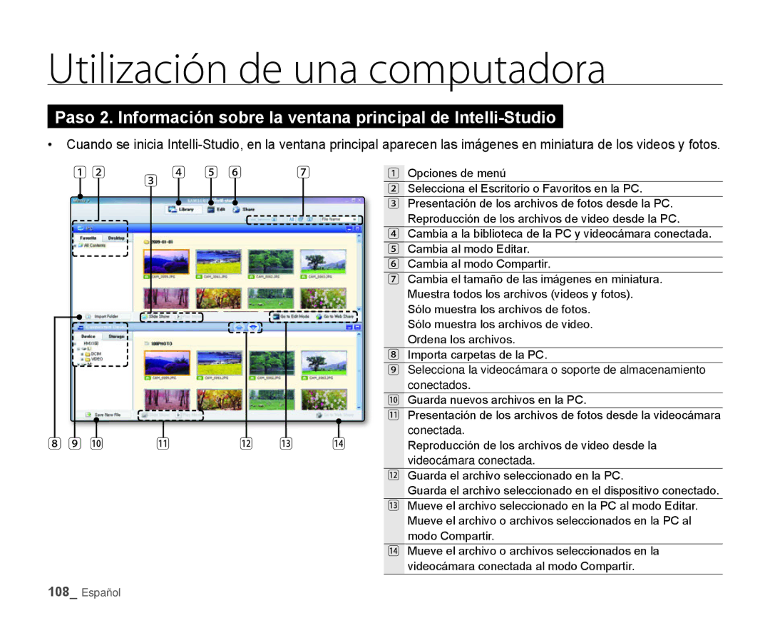 Samsung HMX-H106SN/XAA manual ₈ ₉ 