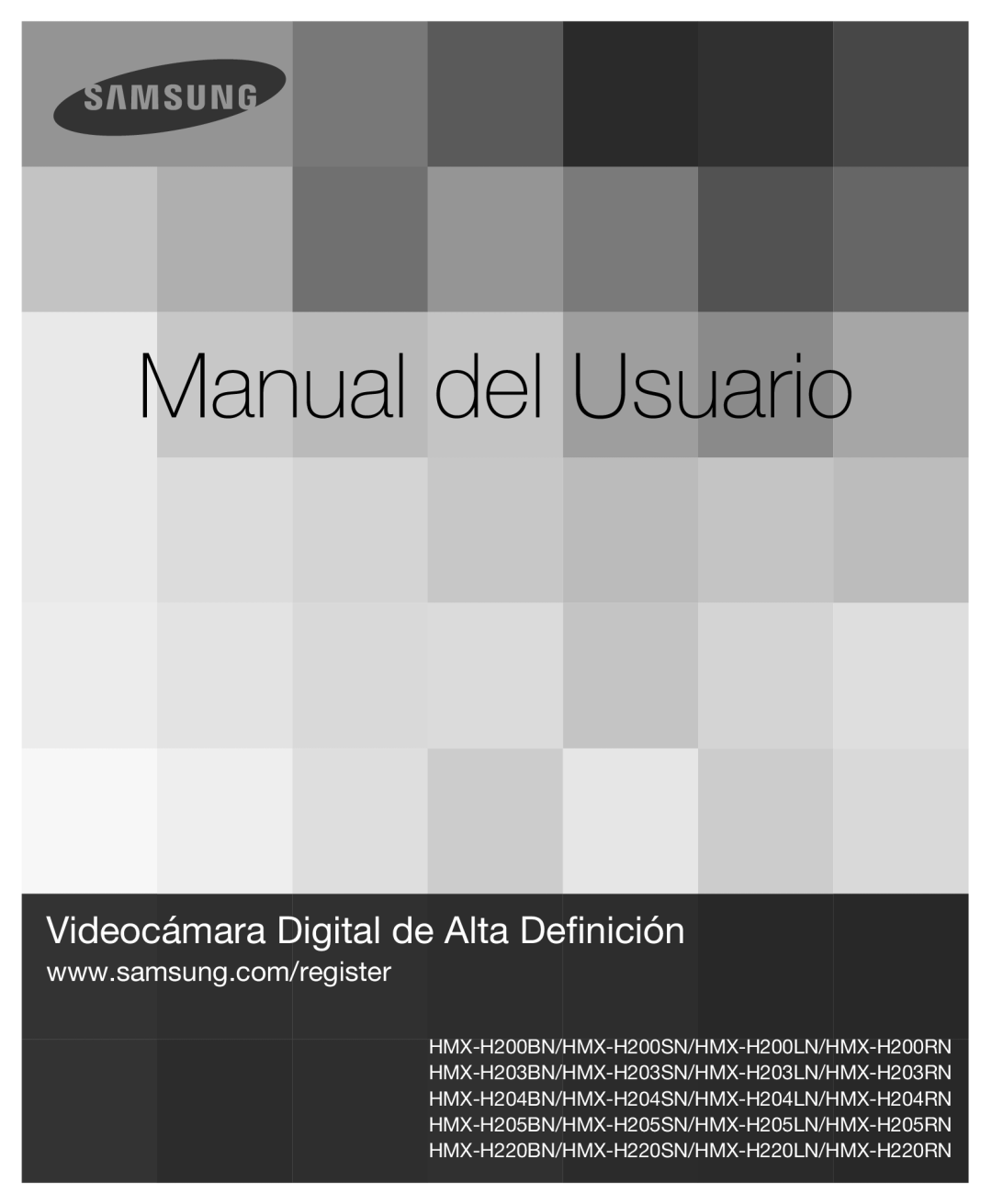 Samsung HMX-H200BN/XAA manual Manual del Usuario 