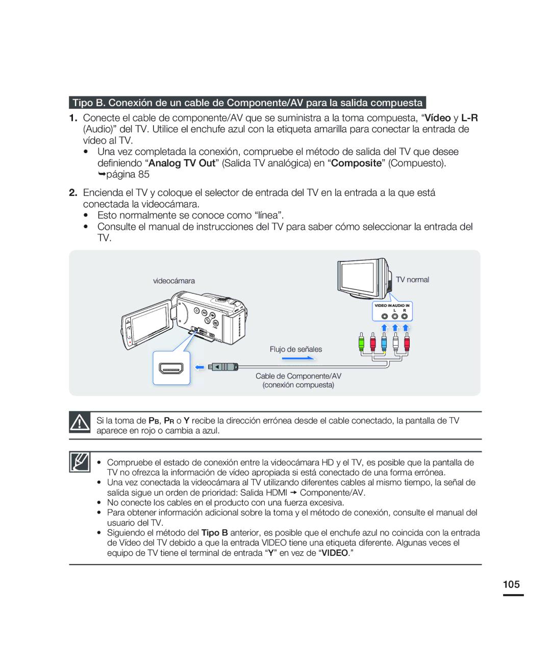 Samsung HMX-H200BN/XAA manual 105 