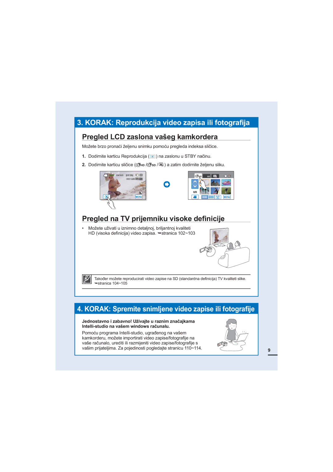 Samsung HMX-H205BP/EDC, HMX-H200BP/EDC manual 3UHJOHG/&DVORQDYDãHJNDPNRUGHUD, 3UHJOHGQD79SULMHPQLNXYLVRNHGH¿QLFLMH 