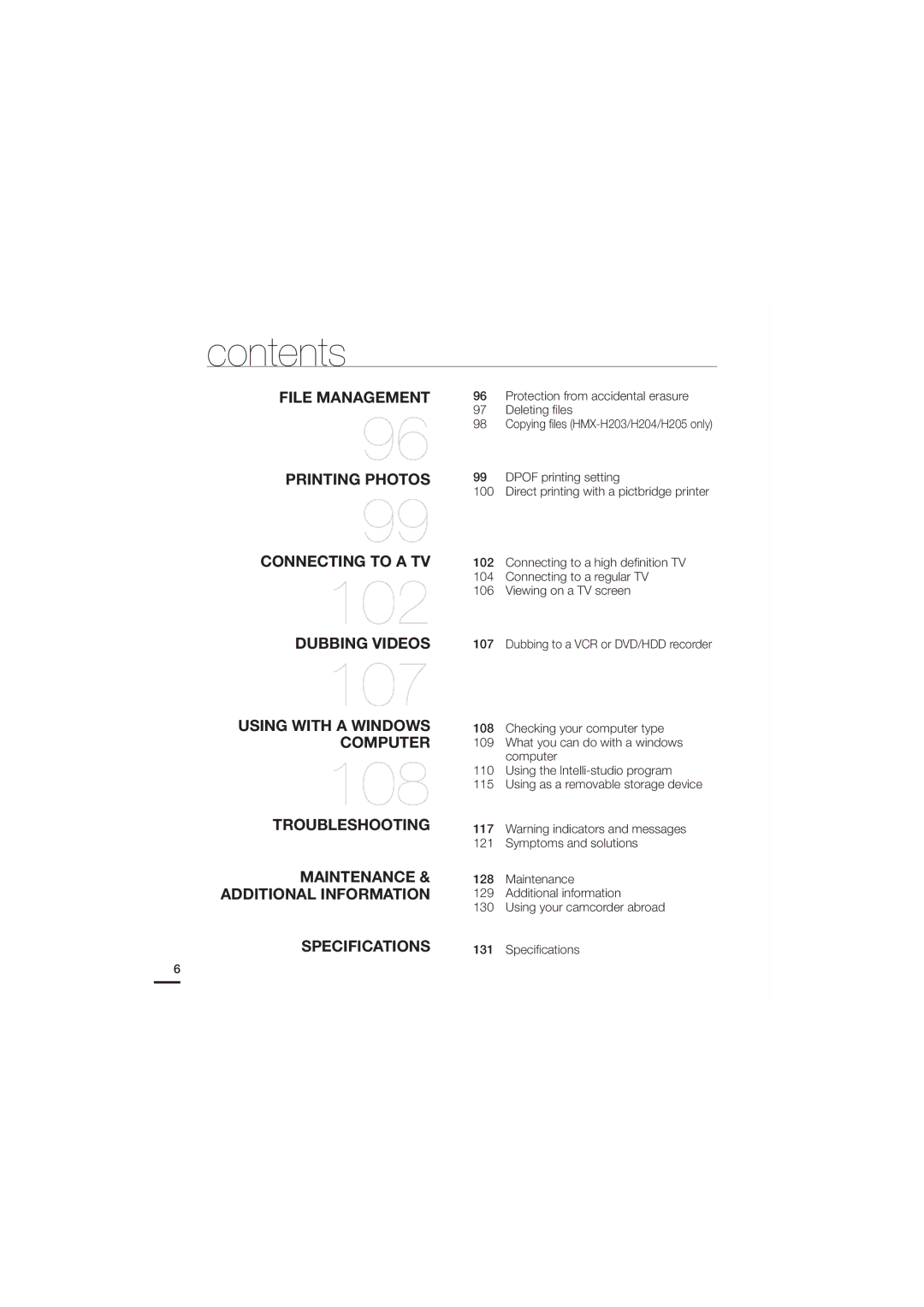 Samsung HMX-H200N, HMX-H200SN, 07660-2112 user manual 107 