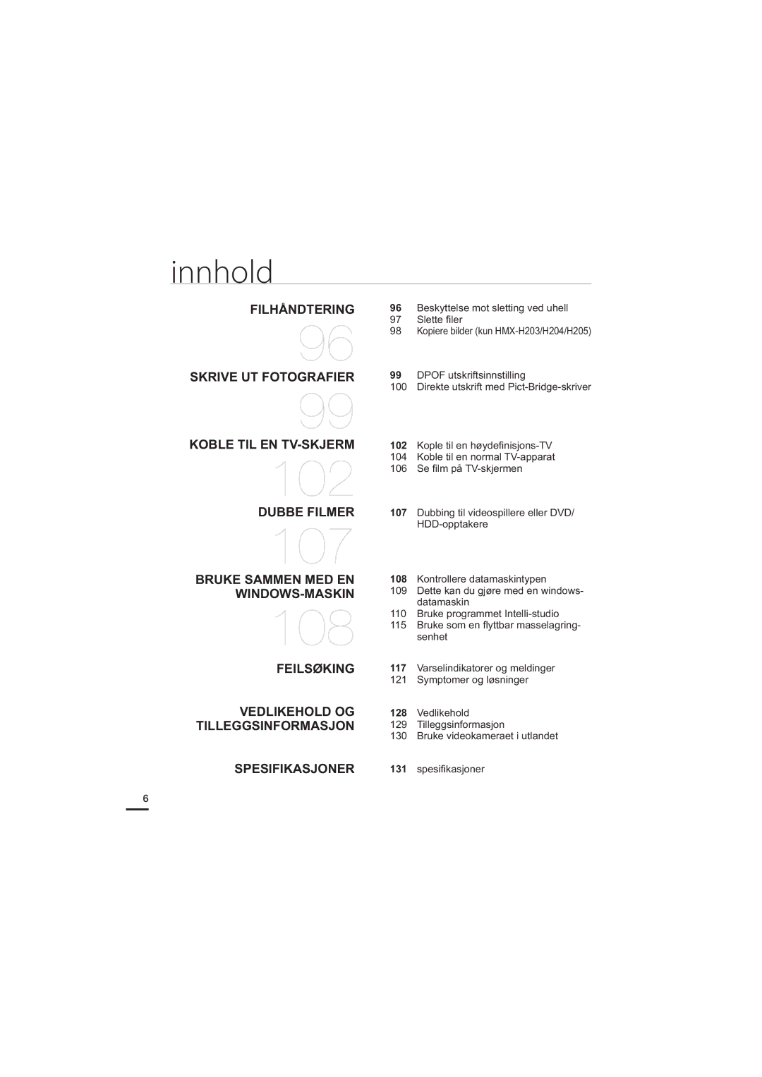 Samsung HMX-H203BP/EDC, HMX-H204BP/EDC, HMX-H200BP/EDC, HMX-H205BP/EDC manual 102 