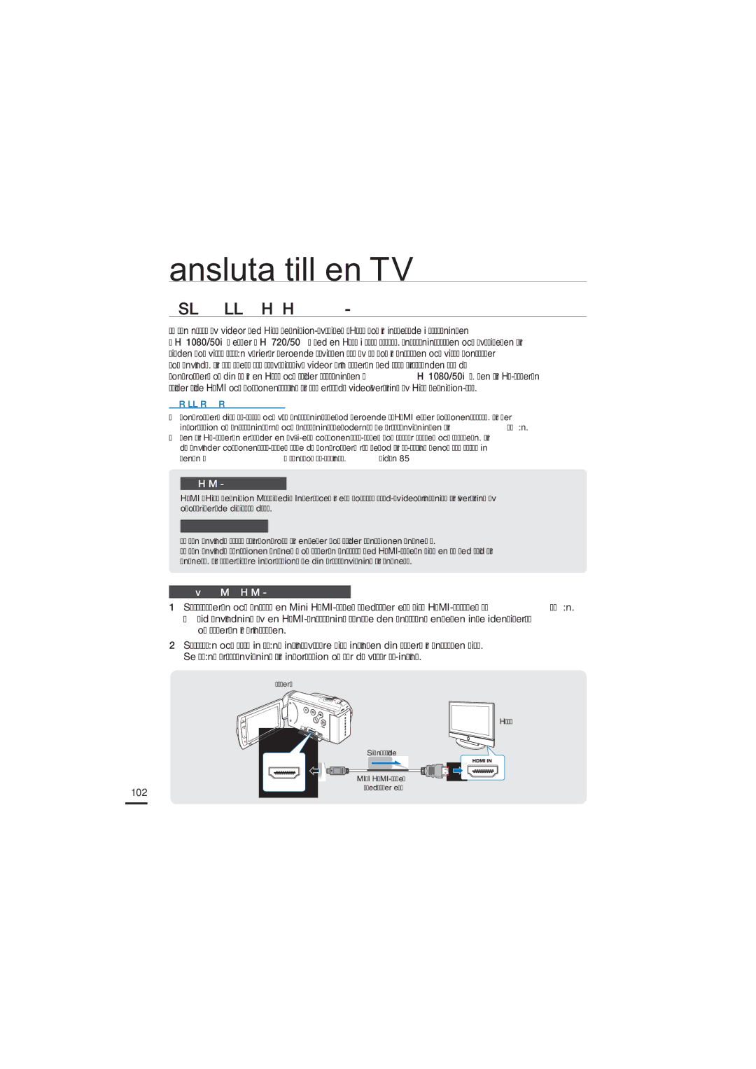 Samsung HMX-H203BP/EDC manual Ansluta till en TV, Ansluta Till EN High DEFINITION-TV, Förstå HDMI-kabeln, Vad är Anynet+? 