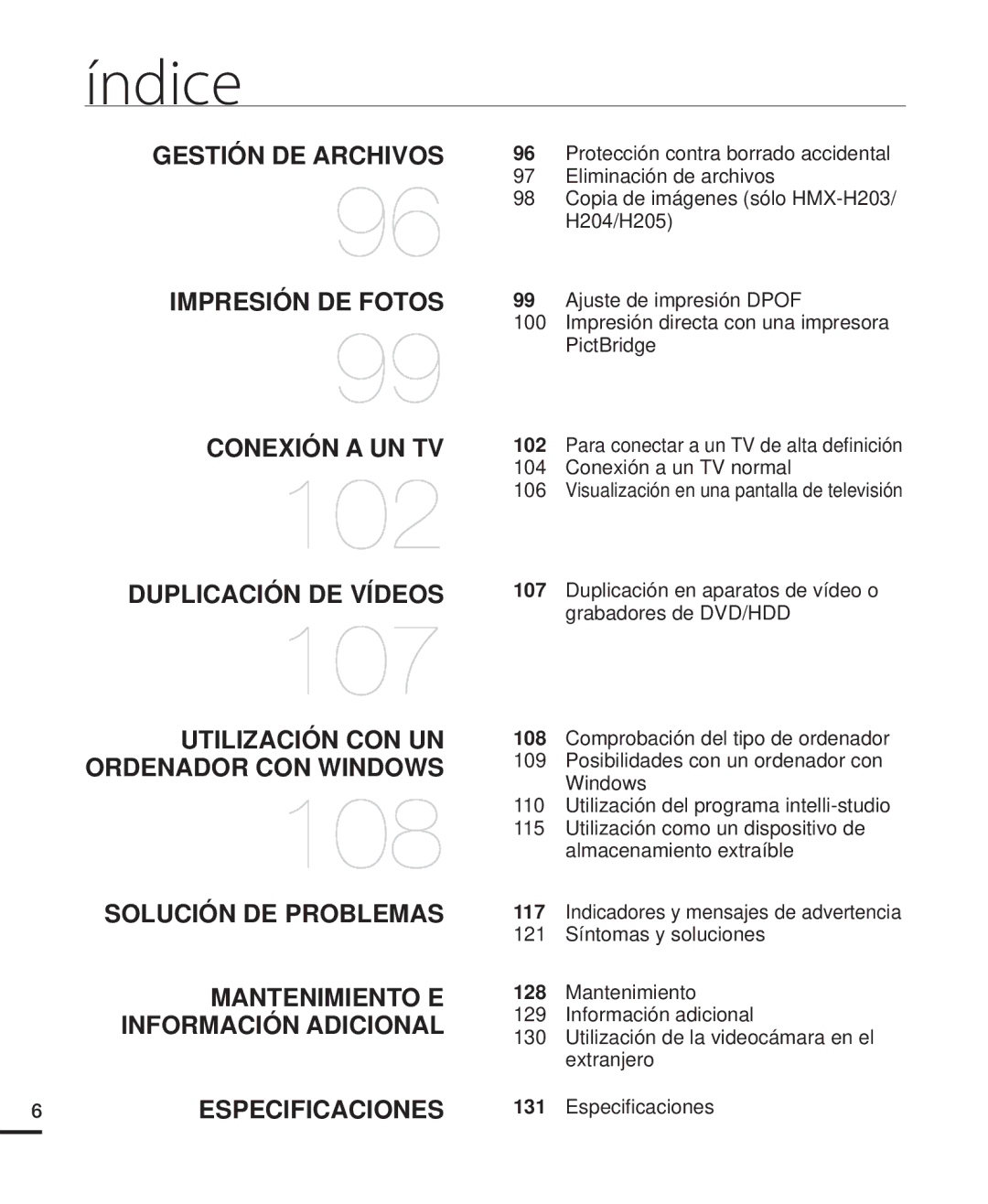 Samsung HMX-H204BP/SEA, HMX-H204BP/EDC, HMX-H200BP/EDC, HMX-H220RP/EDC, HMX-H220SP/EDC, HMX-H200RP/EDC, HMX-H200SP/EDC manual 102 