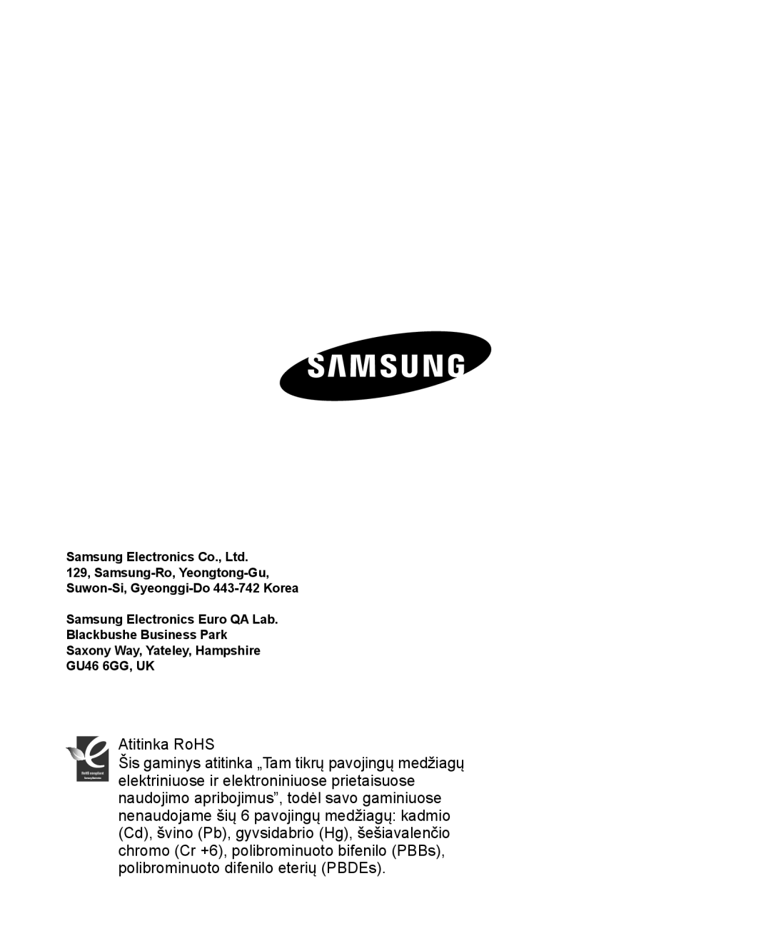 Samsung HMX-H200BP/XEB, HMX-H204BP/EDC manual 