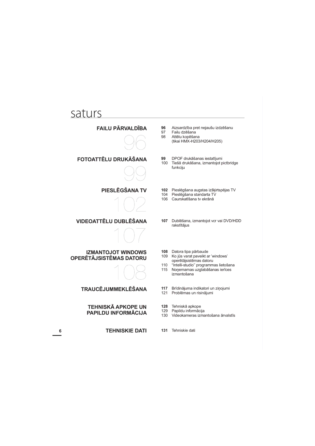 Samsung HMX-H204BP/EDC manual 100 7LHãƗGUXNƗãDQDLPDQWRMRWSLFWEULGJH, 110 ³,QWHOOLVWXGLR¶¶SURJUDPPDVOLHWRãDQD 