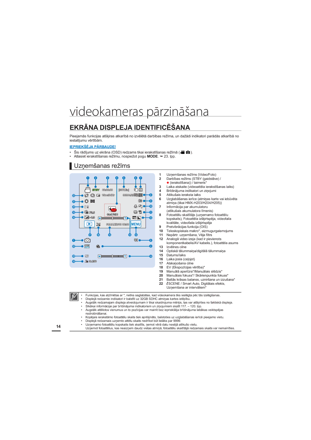 Samsung HMX-H204BP/EDC manual 5Ɩ1$,63/-$,17,,&Ɯâ$1$, QirupɨflmdSduDnxpxodwrux, 3UHWYLEUƗFLMDVIXQNFLMD2,6 