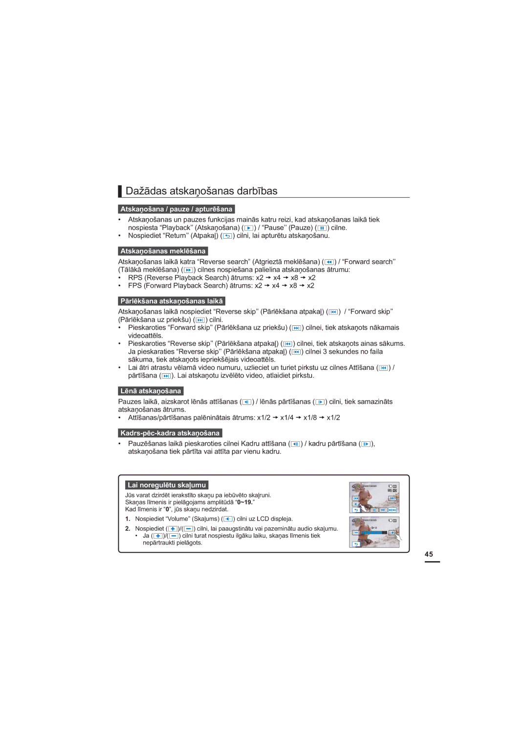 Samsung HMX-H200BP/XEB, HMX-H204BP/EDC manual DåƗGDVDWVNDƼRãDQDVGDUEƯEDV 