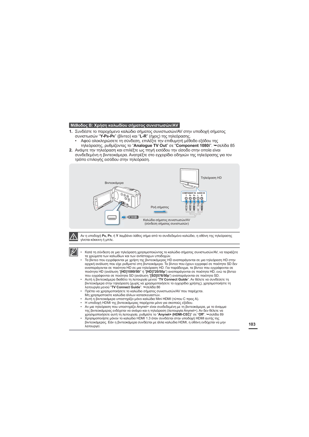 Samsung HMX-H205BP/EDC, HMX-H204BP/EDC manual ȂȑșȠįȠȢ%ȋȡȒıȘțĮȜȦįȓȠȣıȒȝĮĲȠȢıȣȞȚıĲȦıȫȞ$9, 103, ȜİȚĲȠȣȡȖİȓ 