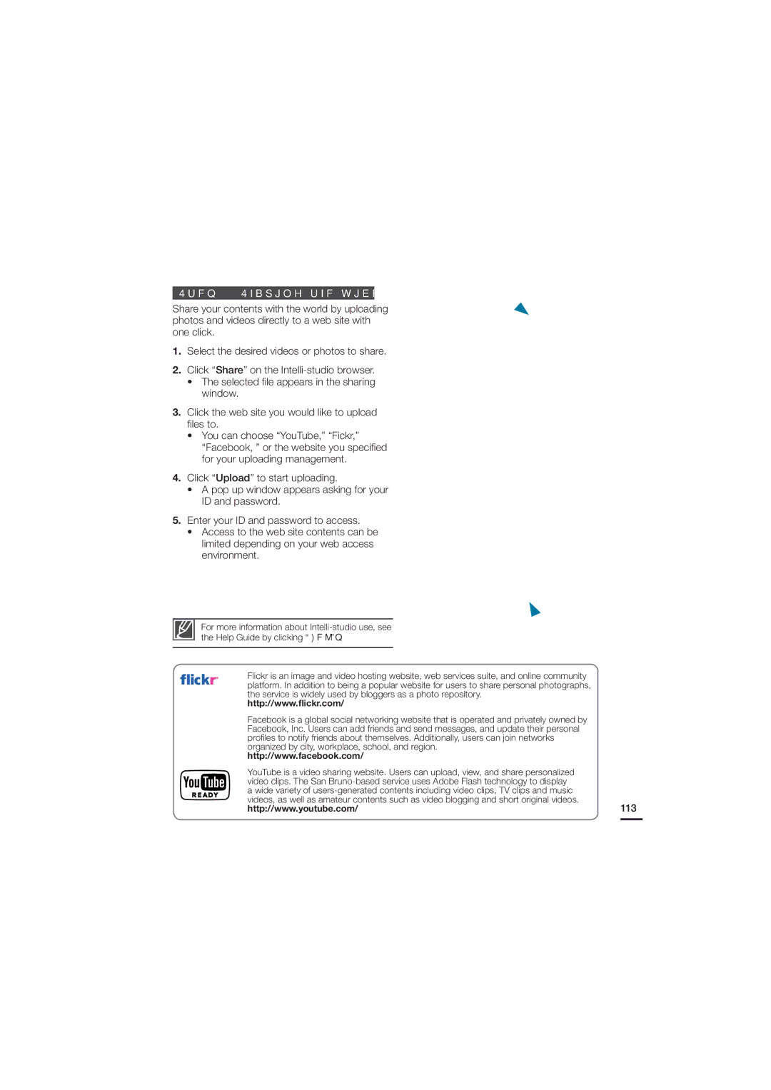 Samsung HMX-H205BN, HMX-H220SN, HMX-H220RN, HMX-H220LN, HMX-H220BN, HMX-H205SN 4UFQ4IBSJOHUIFWJEFPTQIPUPTPOMJOF, 113 