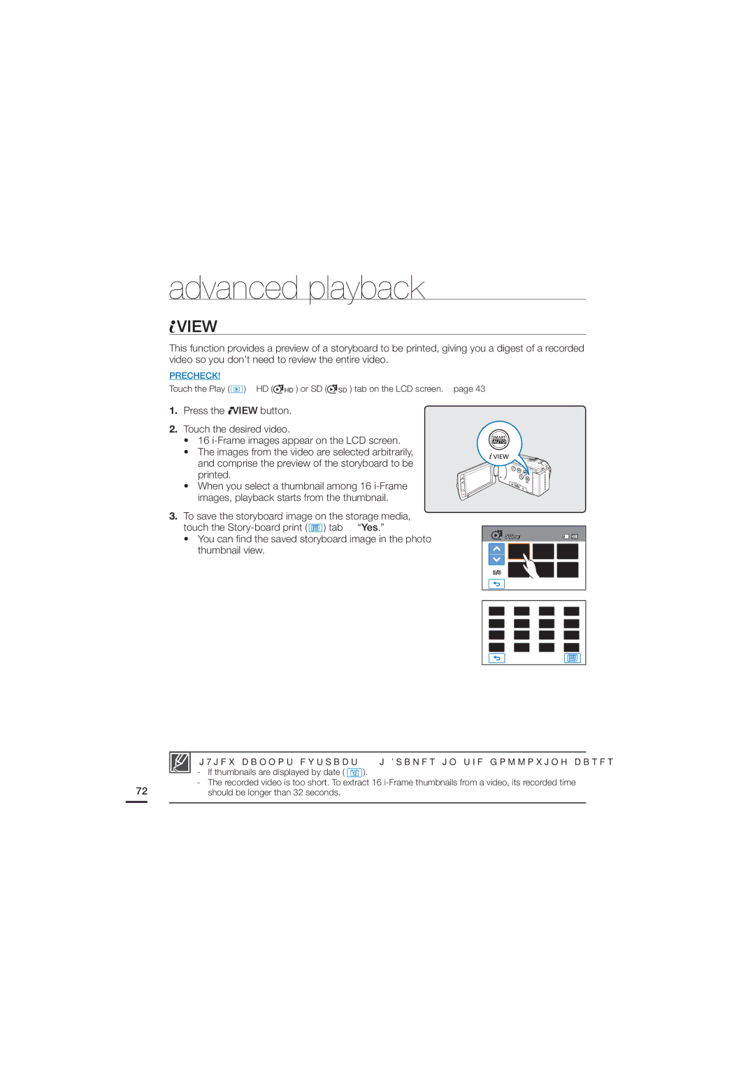 Samsung HMX-H204BN, HMX-H220SN, HMX-H220RN, HMX-H220LN View, J7JFXDBOOPUFYUSBDUJSBNFTJOUIFGPMMPXJOHDBTFT 