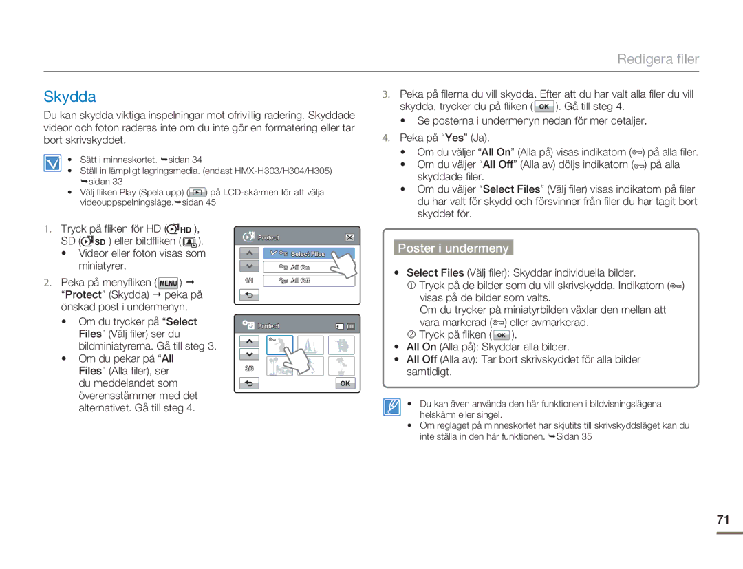 Samsung HMX-H303BP/EDC, HMX-H300BP/EDC, HMX-H300RP/EDC, HMX-H300SP/EDC manual Skydda 