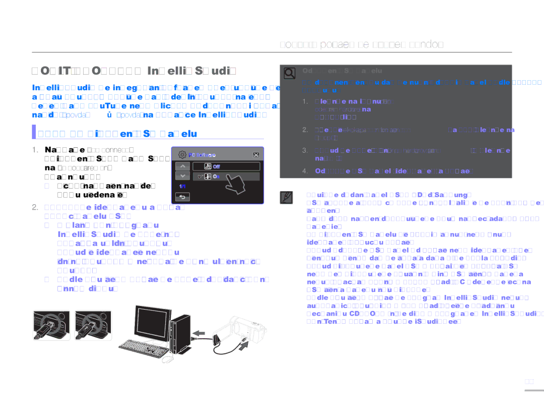 Samsung HMX-H300SP/EDC, HMX-H300BP/EDC manual Použití s počítačem se systémem Windows, Použití Programu Intelli-Studio 