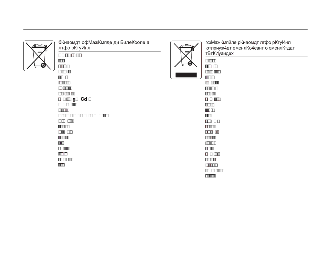 Samsung HMX-H300BP/EDC manual Правилно изхвърляне на батериите в този продукт 