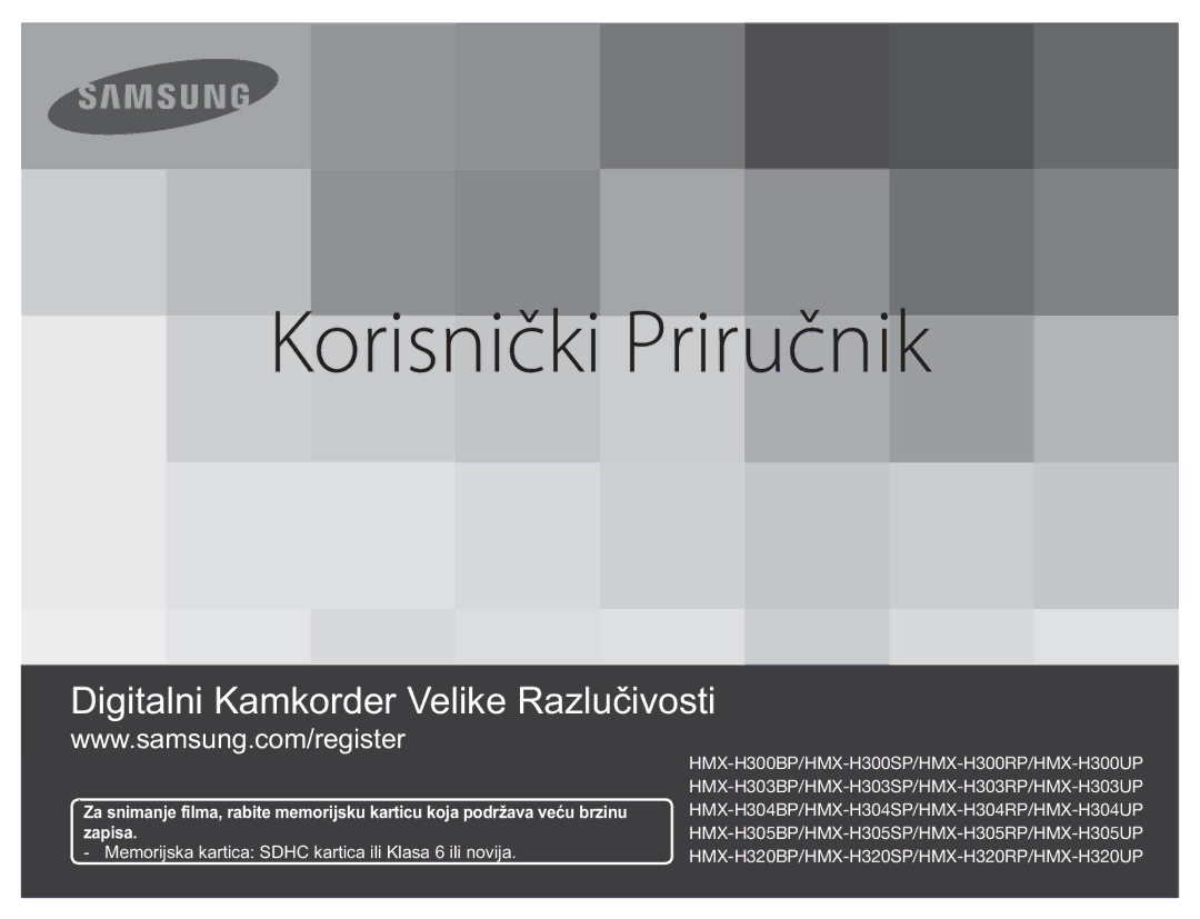 Samsung HMX-H300SP/EDC manual Korisnički Priručnik 