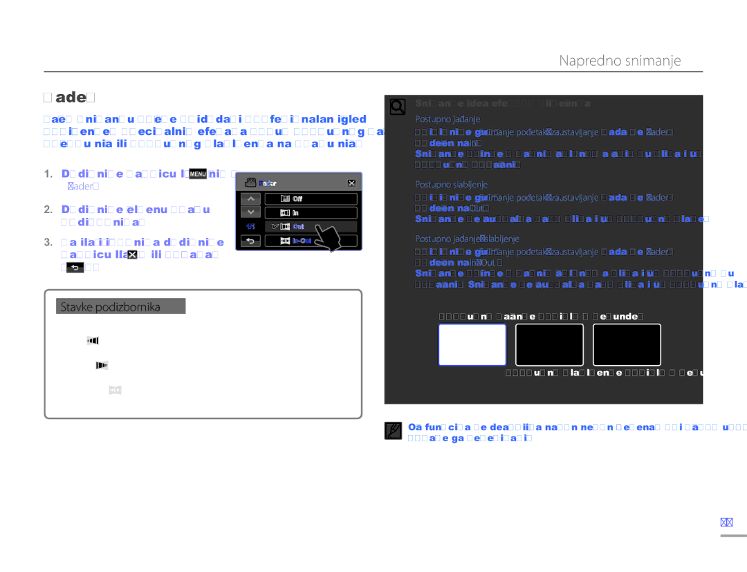 Samsung HMX-H300SP/EDC manual Fader 