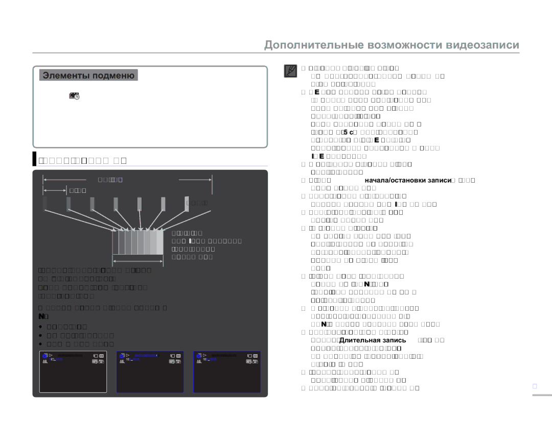 Samsung HMX-H300BP/XER, HMX-H304BP/EDC, HMX-H304BP/XER, HMX-H305BP/XER, HMX-H300RP/XER manual Выкл выключение функции, Вкл 