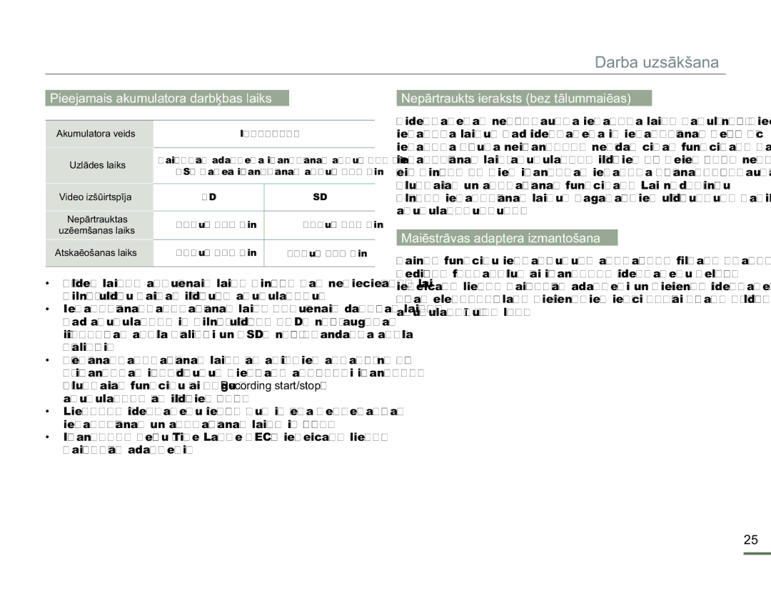 Samsung HMX-H304BP/EDC manual IA-BP210R 