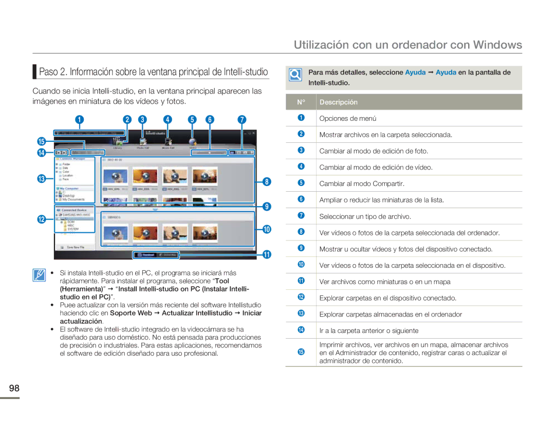 Samsung HMX-H400BP/EDC, HMX-H400BP/XIL manual Mostrar archivos en la carpeta seleccionada 