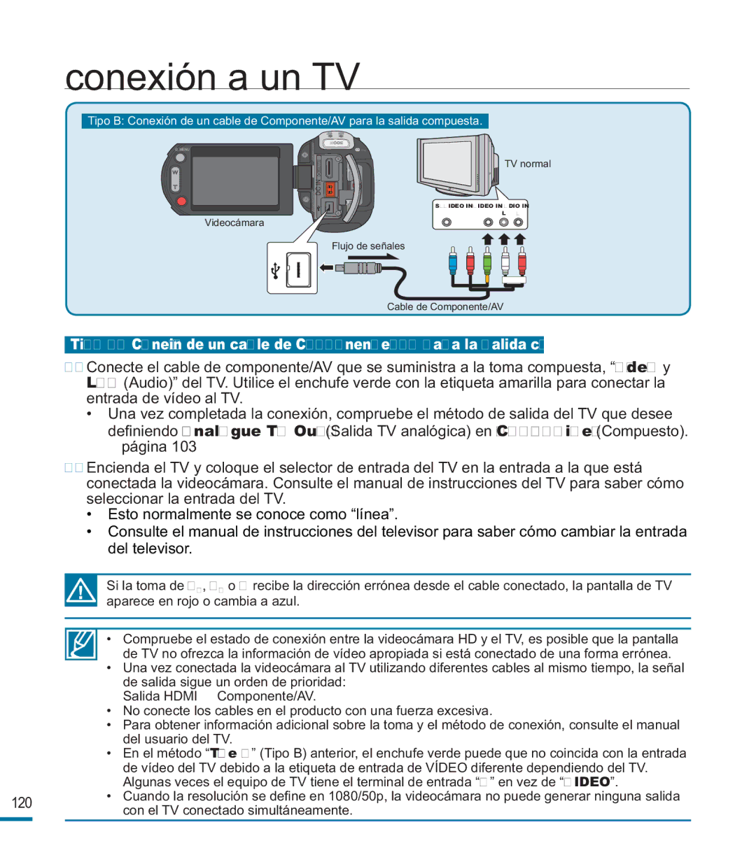 Samsung HMX-M20BP/EDC manual De salida sigue un orden de prioridad 