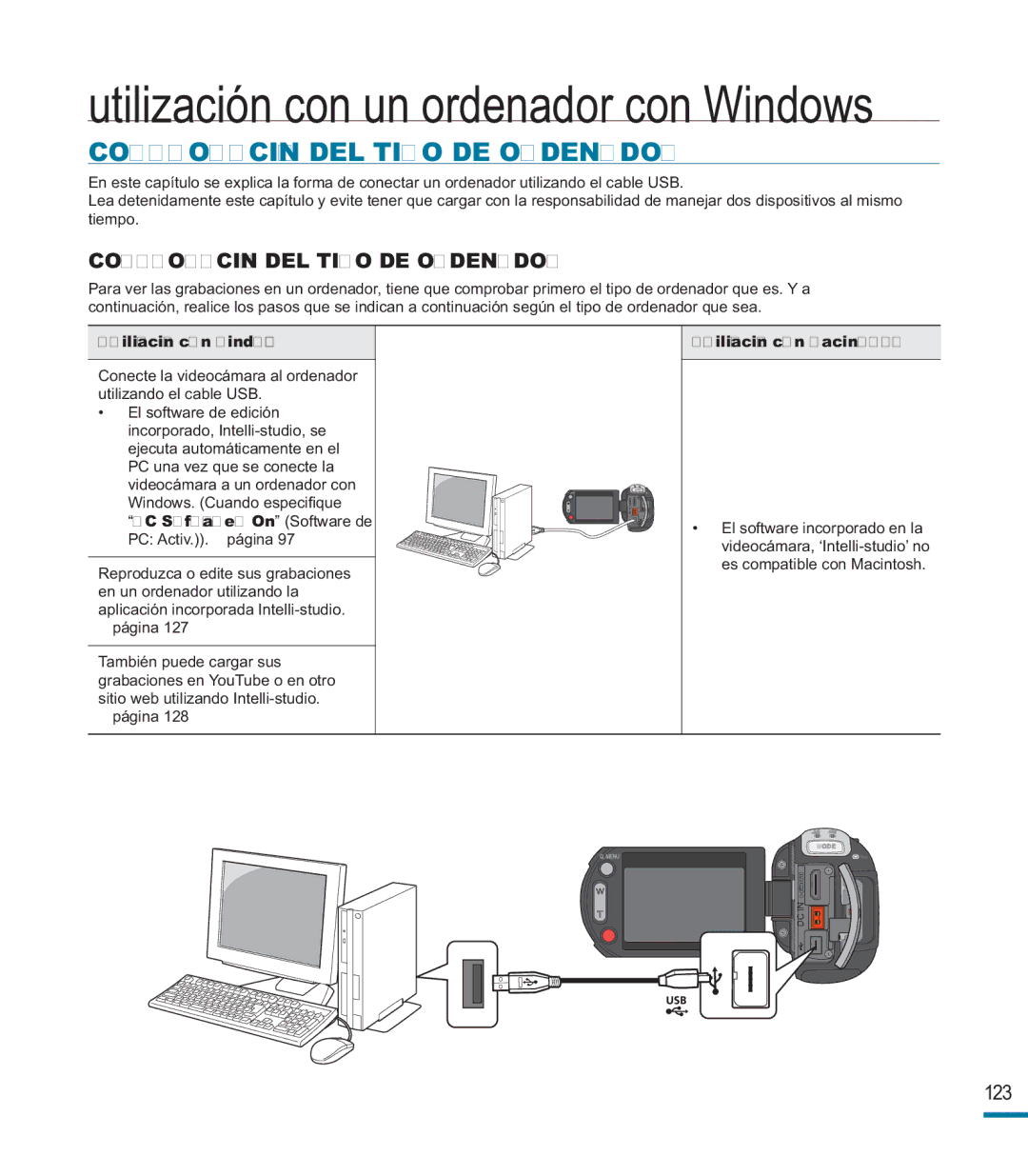 Samsung HMX-M20BP/EDC manual Utilización con un ordenador con Windows, Comprobación DEL Tipo DE Ordenador 