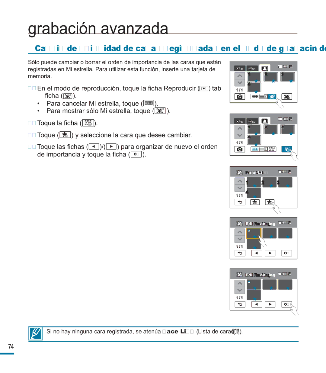 Samsung HMX-M20BP/EDC manual Toque la ﬁcha 