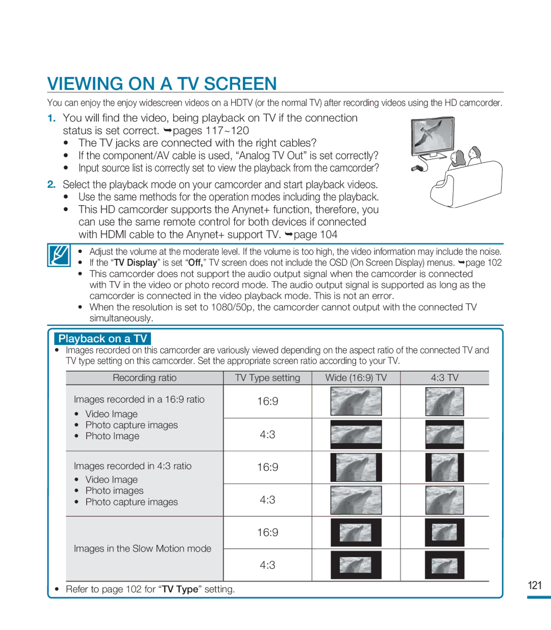 Samsung HMX-M20BP/EDC, HMX-M20SP/EDC, HMX-M20BP/XER manual Viewing on a TV Screen, 169 