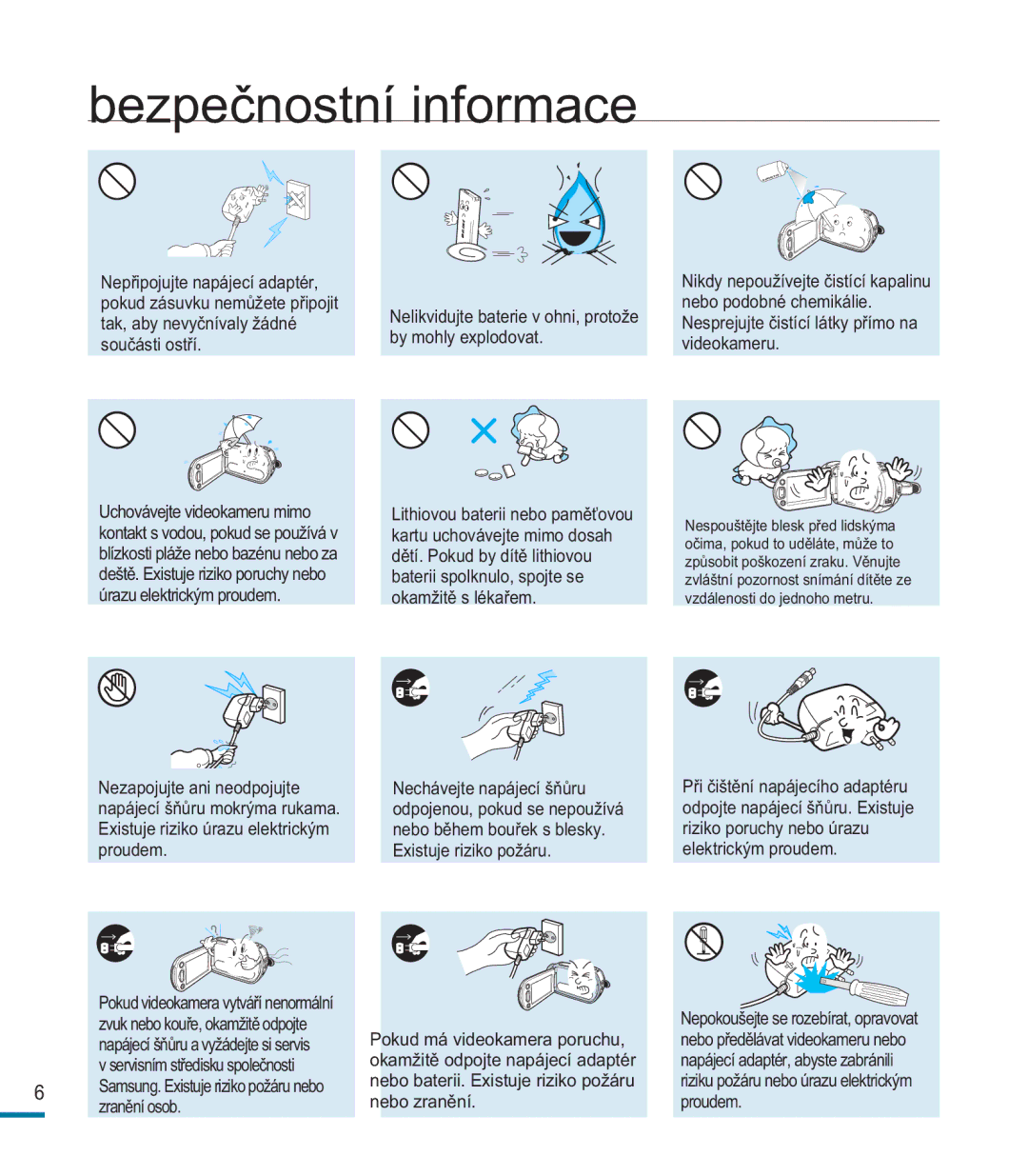 Samsung HMX-M20SP/EDC, HMX-M20BP/EDC manual Servisním středisku společnosti 