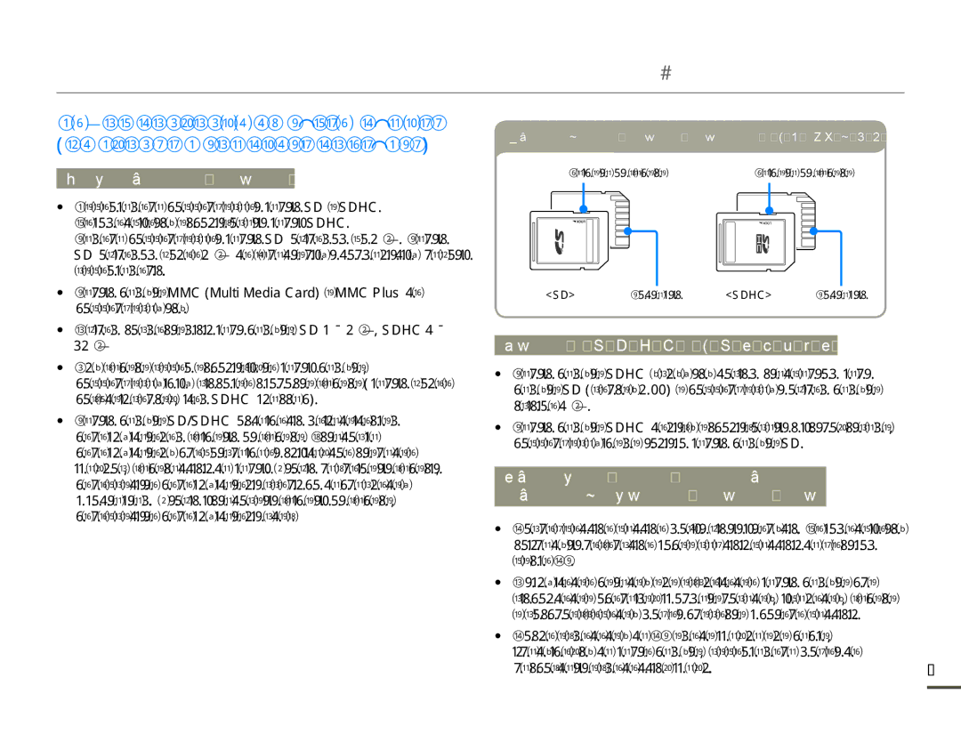 Samsung HMX-Q10BP/XEK manual Подготовка к началу записи, Ɋɨвмɟɫтимыɟ кɚɪты пɚмяти, Ɉɫнɨвныɟ мɟɪы пɪɟдɨɫтɨɪɨжнɨɫти пɪи 