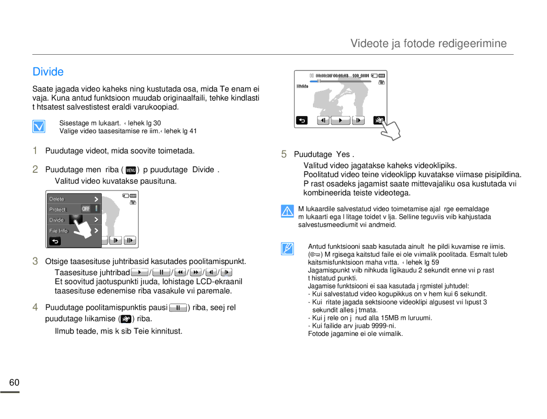 Samsung HMX-Q10BP/EDC manual Divide 