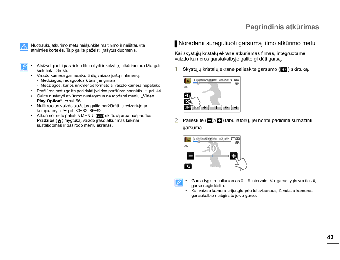 Samsung HMX-Q10BP/EDC manual 1RUơGDPLVXUHJXOLXRWLJDUVXPąILOPRDWNǌULPRPHWX, VxvwdegrpdvLuSdvlurgrPhqlxHnudqdv 